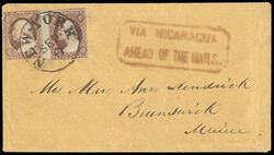 1852, 3¢ dull red, type I. Full bold strike of red two-line ...