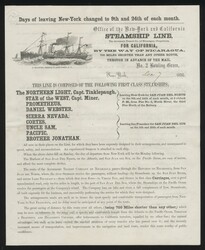 Office of New York and California Steamship Line. Wonderful four-page ...