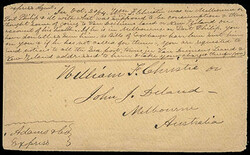 Adams & Co Express. Manuscript endorsement at lower left of brown ...