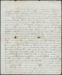James M. Estill articles of agreement. Four-page document written by ...
