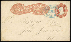 Freeman & Co.'s Express, Mok. Hill. Blue company oval (FRM-102) on ...