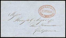 Freeman & Co's Express San Francisco. Perfect strike of red oval ...