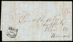 Gray's Cal. Express. Bold black shield company handstamp (Thomas ...