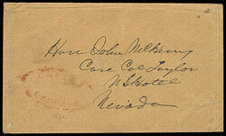 Green's Express. Red oval handstamp (Thomas GEE-100) on circa 1854 ...