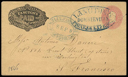 Langton's Pioneer Express, Downieville. Large blue company oval ...