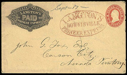 Langton's Pioneer Express Downieville. Red company oval (LAN-100f) on ...
