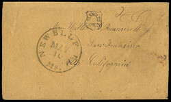 Reynolds Express. Small black double-line shield company handstamp ...