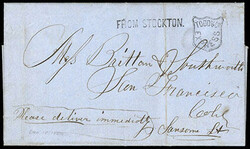 Todd & Co. Express. Sharp strike of small black double-line shield ...