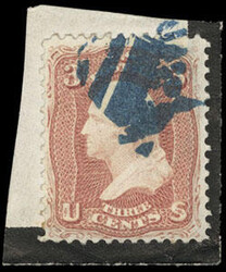 Clown Face of Cincinnati, O. Bold complete sharp strike in blue tying ...