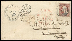 Due Markings. Small group of 11 covers, all with single 1851-57 ...