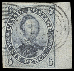 Canada, 1851, Prince Albert, 6d slate violet, on laid paper ...
