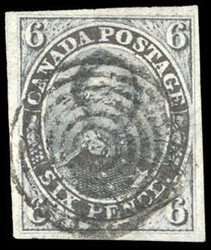 Canada, 1851, Prince Albert, 6d slate violet, on laid paper ...