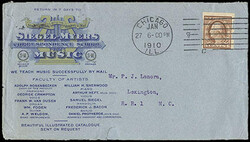 1909, 4¢ orange brown, D.L. watermark, Schermack type III perfs.Tied ...