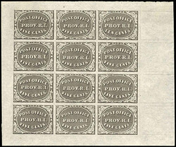Providence, R.I., 5¢ gray black and 10¢ gray black, se-tenant ...