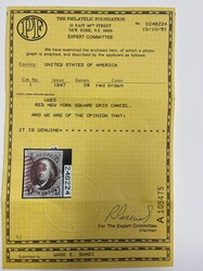 1847, 5¢ red brown, 19 singles and one pair. In a lovely array of ...