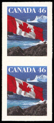 Canada, 1998 46¢ Self-Adhesive Die Cutting Omitted. Vertical pair, o ...