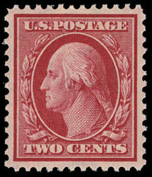 1908, 2¢ carmine, D.L. watermark. O.g., never hinged, wellcentered, ...