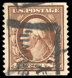1909, 4¢ orange brown, D.L. watermark, coil, perf. 12 vertically ...