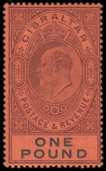 Gibraltar, 1903, King Edward VII, ½d-£1 complete, Crown CA ...