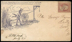 Agriculture, Manufactures, Fine Arts. Purple caricature patriotic ...