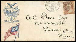 Connecticut State Seal and Flag. Red and blue patriotic design on ...