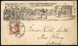 Dis Chile's Contraban. Caricature design cover showing slaves fleeing ...