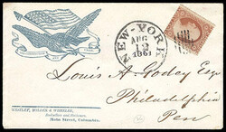 Eagle & Flag. Blue design with "The Constitution and Union." banner ...