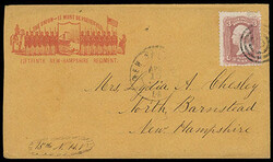 Fifteenth New Hampshire Regiment. Red regimental design on cover to ...
