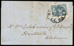 Confederacy, 1861, 10¢ blue, Paterson printing. Clear to mostly ...