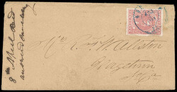 Confederacy, 1862, 10¢ rose. Large margins, tied by blue "Norfolk, ...