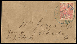 Confederacy, 1862, 10¢ rose. Ample to large margins, small scuff at ...