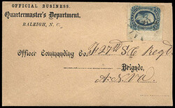 Confederacy, Quartermaster's Department, Raleigh, N.C. (Official ...