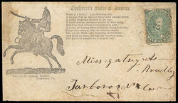 Confederacy, Mounted Dragoon. Illustrated patriotic design (verse 52, ...