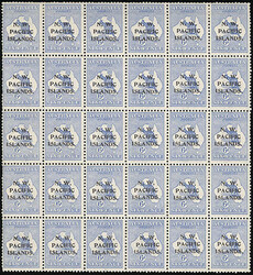 North West Pacific Islands, 1915-16, Kangaroo and Map, 6d Ultramarine ...