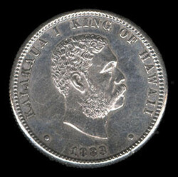 Hawaii, 1883, 25¢ Quarter. Extremely Fine, proof like, AU-Unc, ...