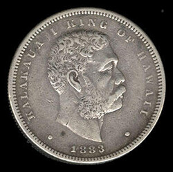 Hawaii, 1883, 50¢ half dollar. Very Fine+, much nicer than normal. ...