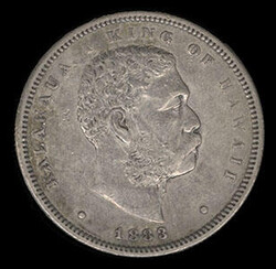 Hawaii, 1883, 50¢ Half Dollar. Very Fine and scarce. Estimate; $150 ...