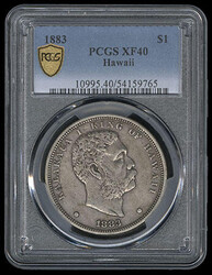 Hawaii, 1883, $1 dollar. Extremely scarce in this Choice condition. ...