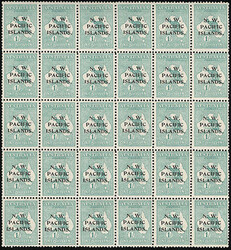 North West Pacific Islands, 1915-16, Kangaroo and Map, 1s Green. 1st ...