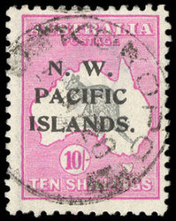North West Pacific Islands, 1915-16, Kangaroo and Map, 10s Gray & ...