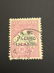 North West Pacific Islands, 1915-16, Kangaroo and Map, 10s Gray & ...