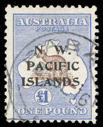 North West Pacific Islands, 1915-16, Kangaroo and Map, £1 Brown & ...