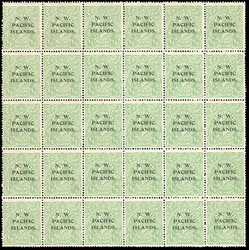 North West Pacific Islands, 1915-16, King George V, ½d Green. 2nd ...