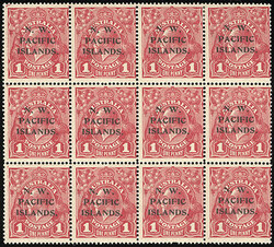 North West Pacific Islands, 1915-16, King George V, 1d Carmine Red, ...
