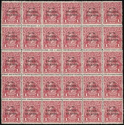 North West Pacific Islands, 1915-16, King George V, 1d Carmine Red ...