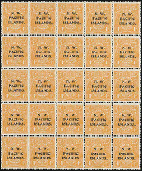 North West Pacific Islands, 1915-16, King George V, 4d Yellow Orange. ...