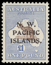 North West Pacific Islands, 1915-16, Kangaroo and Map, £1 Chocolate ...