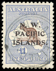 North West Pacific Islands, 1915-16, Kangaroo and Map, £1 Chocolate ...