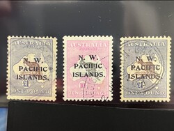 North West Pacific Islands, 1915-16, Kangaroo and Map, £1 Chocolate ...
