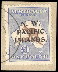 North West Pacific Islands, 1915-16, Kangaroo and Map, £1 Chocolate ...